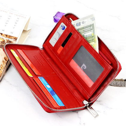 Pierre Cardin Duży damski portfel skórzany