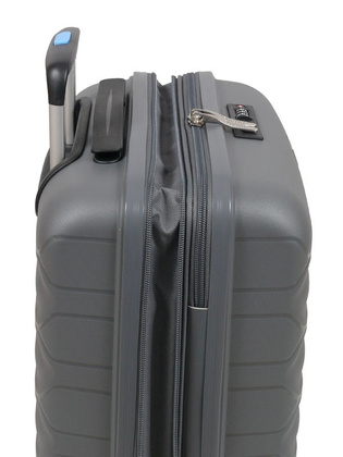 Walizka DIELLE 100 4k 55cm kabinowa szara PP z poszerzeniem