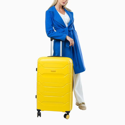 Duża walizka PUCCINI ZADAR PP020A 6 Żółta