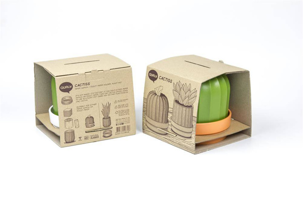 Pojemnik na chusteczki i papier Cactiss 10276-OR-GN