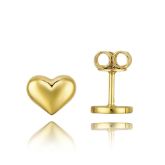 MINET Pierścien Złote kolczyki serca Au 585/1000 1,05g