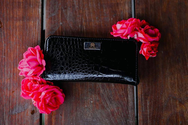 P-02 Portfel skórzany Korona - czarny C D L KEMER