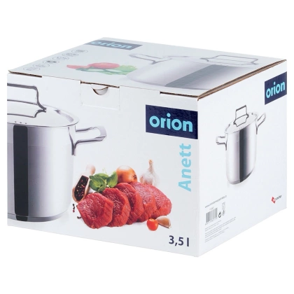 Garnek stalowy z pokrywką 18/10 PREMIUM 3,5 l ORION