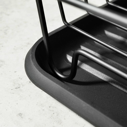 Suszarka na naczynia talerze kubki sztućce czarna ociekacz do naczyń loft