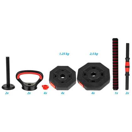 Hantla kompozytowa kettlebell 4W1 15 KG Eb Fit