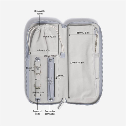 Pudełko podróżne na biżuterię z miejscem na pierścionki Stackers lawendowe