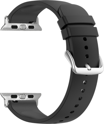 LAVVU Czarny silikonowy pasek do zegarka dla APPLE WATCH 38-40 mm