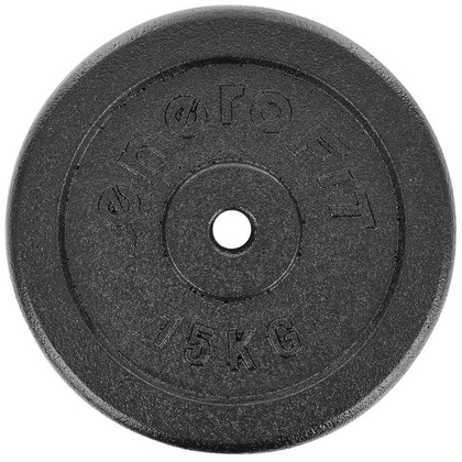 Obciążenie żeliwne czarne 15 kg Sportop fi 26,5