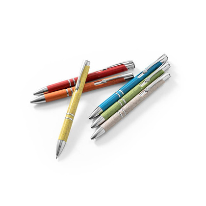 BETA WHEAT. Długopis z klipsem z włókna słomianego i ABS