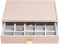 Szkatułka na biżuterię Stackers 20 komorowa classic różowa z szufladą