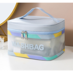 Kosmetyczka rozkładana WASHBAG kuferek niebieska KS73