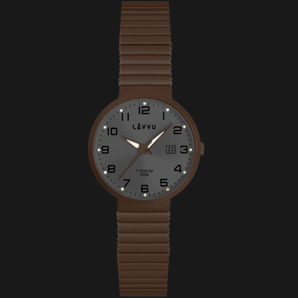 LAVVU Tytanowy zegarek rozciągany o wodoszczelności 100M LUNDEN Small Rose Gold