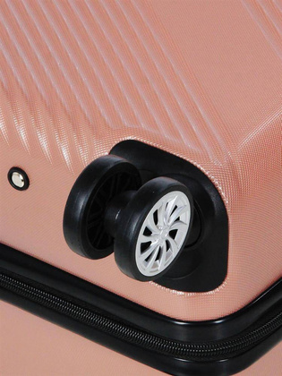 LYS Paris Cali Mała twarda różowa walizka kabinowa na kółkach 55 cm