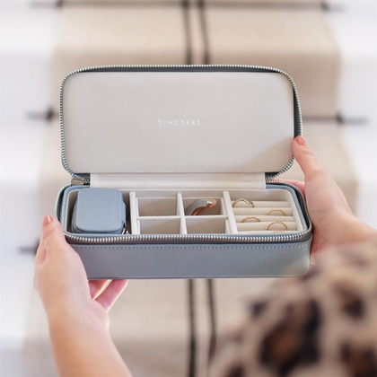 Pudełko podróżne na biżuterię Travel Large Stackers dusky blue