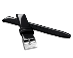 MINET Czarny skórzany pasek o wysokim połysku GLAMOUR - 20