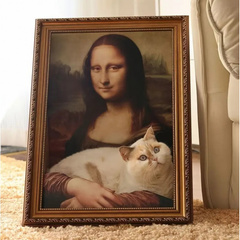 Drapak domek DLA KOTA - obraz ramka Mona Lisa, legowisko KOT29