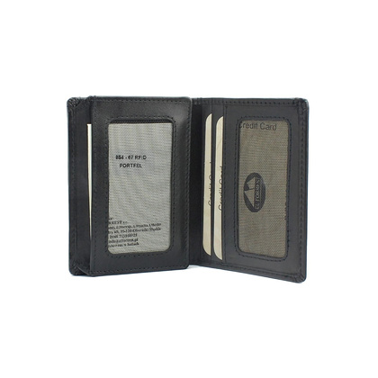 Skórzany męski portfel EL FORREST 854-67 RFID czarny