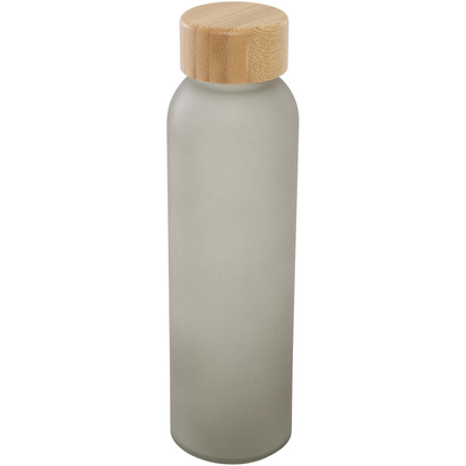 Matowa butelka ze szkła sodowo-wapniowego Lume 500 ml z zakrętką bambusową