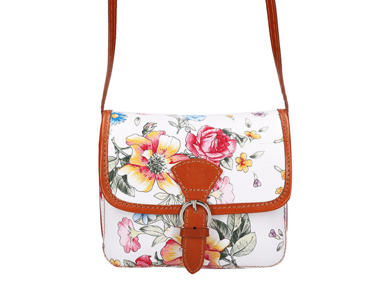 Torebka damska skórzana KEMER 112 FL Ciemny brąz