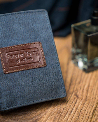 Piękny kolorowy portfel męski skórzany