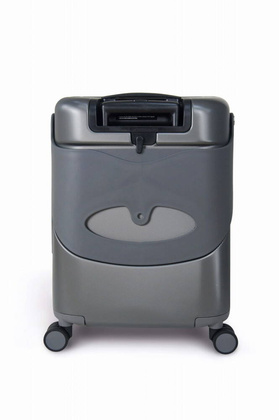 Walizka podróżna średnia z siedziskiem dla dziecka Dark Grey MiaMily