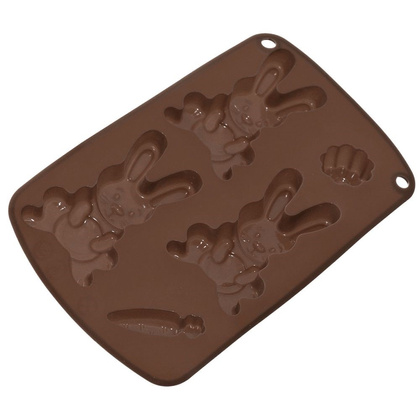 Forma silikonowa do pieczenia ciastek pralin zając króliczek zajączek wielkanocna foremka