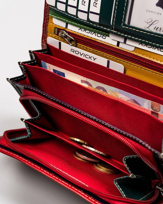 Duży, skórzany portfel damski z systemem rfid