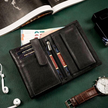 Elegancki, skórzany portfel męski