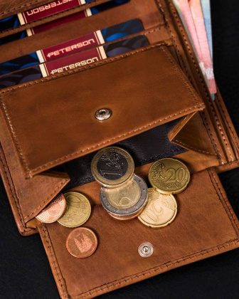 Portfel męski z cieniowanej skóry naturalnej