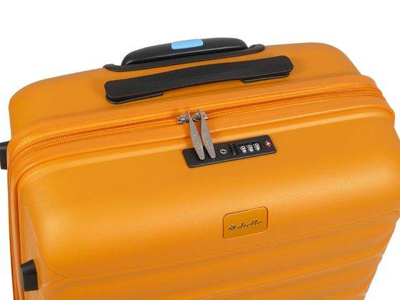 Walizka DIELLE 100 4k 76cm duża żółta PP z poszerzeniem