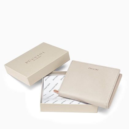 Portfel damski skórzany PUCCINI ZEN ZN9186 6A Beżowy