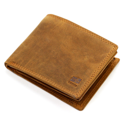 Portfel Męski Skórzany EL FORREST 895-29 RFID Brązowy