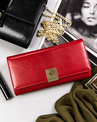 Elegancki, duży portfel damski ze skóry naturalnej