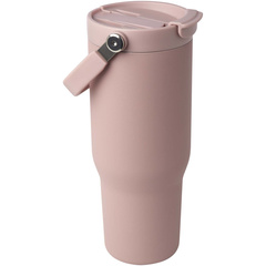 Kubek Bronx o pojemności 900 ml, z izolacją próżniową, wykonany ze recyklingowanej stali nierdzewnej z certyfikatem RCS i z miedzi, z wielofukncyjną zakrętką