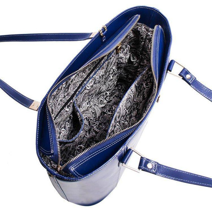 Torebka damska skórzana McKlein Cristina Granatowa