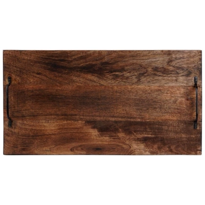 Deska do krojenia z uchwytami drewniana / taca do serwowania 56x29,5 cm
