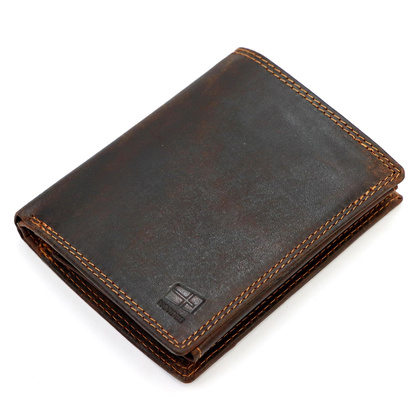 Portfel męski skórzany PELLUCCI UGLE N4 brązowy