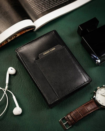 Duży portfel męski ze skóry naturalnej