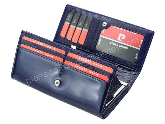 Portfel damski skórzany PIERRE CARDIN 05 LINE 100 Czerwony