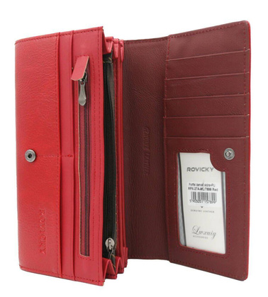Portfel damski skóra+PU RPX-27A-ML RED