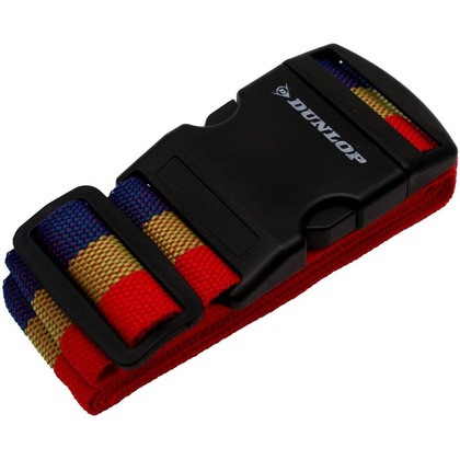 UNIWERSALNY PAS ZABEZPIECZAJĄCY DO WALIZKI SPINAJĄCY DUNLOP 200x5CM CZER-ZIEL-NIEB