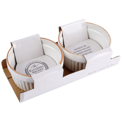 Miseczki do zapiekania porcelanowe białe 2 szt. 170 ml