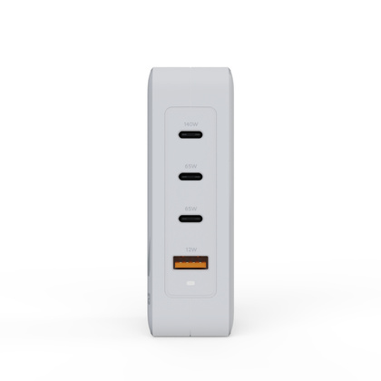 XTORM Ładowarka turystyczna 140W GaN +kabel USB-C PD biała