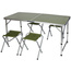 STOLIK TURYSTYCZNY SKŁADANY KEMPINGOWY 120X60X70/62/55CM + 4 KRZESŁA ZIELONY