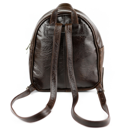 Pl-01 Plecak okrągły - gnieciony brąz KEMER