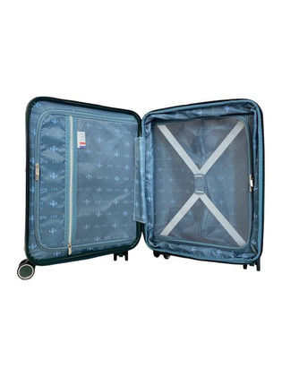 LYS Paris Porto Mała twarda zielona walizka kabinowa na kółkach 55 cm