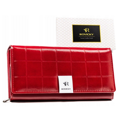 Duzy portfel damski ze skory naturalnej i ekologicznej