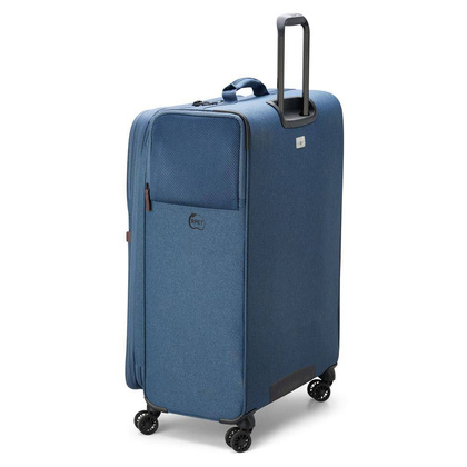 Delsey Maubert 2.0 duża miękka niebieska walizka na kółkach 79 cm