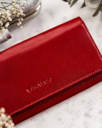 Duży skórzany portfel z systemem rfid protect