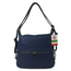 Torebko plecak,Włoski worek na ramię Vera Pelle,pojemny A4 STZ34BS granatowy